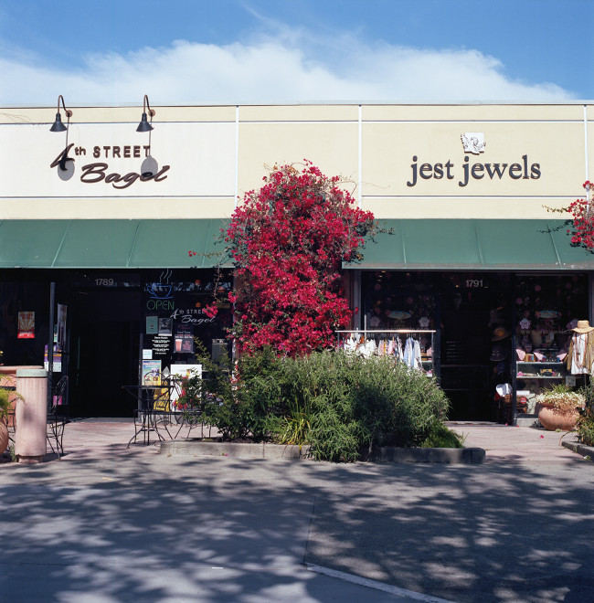 Bagel shop and jewelry store, Fourth Street in Berkeley.